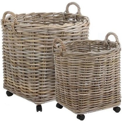 Ratanový koš na kolečkách Mica MARCIA 58 béžový – Hledejceny.cz