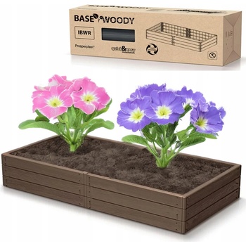 Prosperplast Vyvýšený záhon BASE WOODY hnedý 149,2 cm