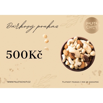 Paleta chutí Dárkový poukaz 500 Kč