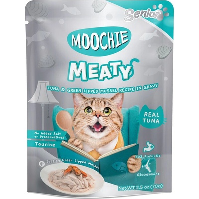 Moochie Senior Tuna & Green Lipped Mussel In Gravy 70 g