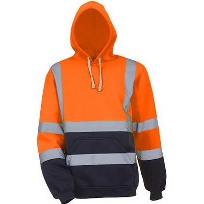Yoko reflexní mikina s kapucí HVK05 Fluorescent Orange