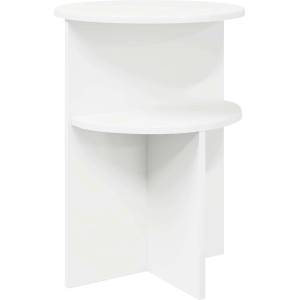 vidaXL Странична маса Бяло Ø 39, 5 x 55 см Инженерна дървесина (8001019)