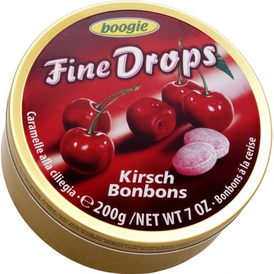 Woogie Fine Drops bonbóny v plechové dóze třešeň 200 g