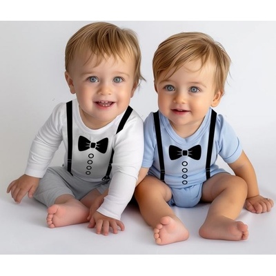 Baby Nellys Body dlouhý rukáv Elegán bílé