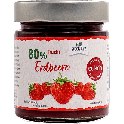 Genuss ohne Reue Jahodová marmeláda 80% slazená Sukrinem 260 g