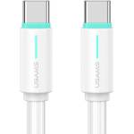 USAMS Кабел USB-C/USB-C 1m SJ73460W бял YU Series SJ734USB02 (US-SJ734 (Usa001500)
