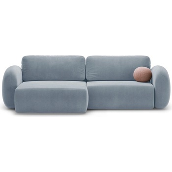 Cosmopolitan Design Сиво-син кадифен сгъваем/с място за съхранение ъглов диван Tonale - Cosmopolitan Design (COS_CORF_121_F1_TONALE4)