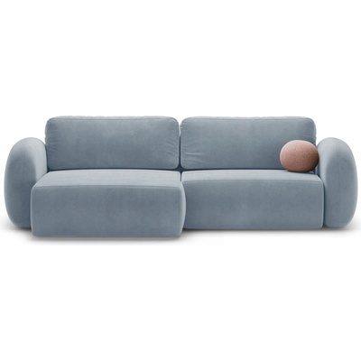 Cosmopolitan Design Сиво-син кадифен сгъваем/с място за съхранение ъглов диван Tonale - Cosmopolitan Design (COS_CORF_121_F1_TONALE4)