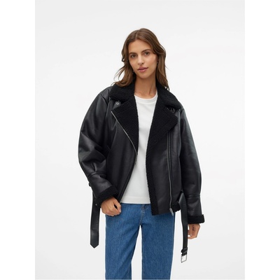 Vero Moda Яке Vero Moda Women's Joanna Aviation-Inspired Structured Aviator Jacket - Black
