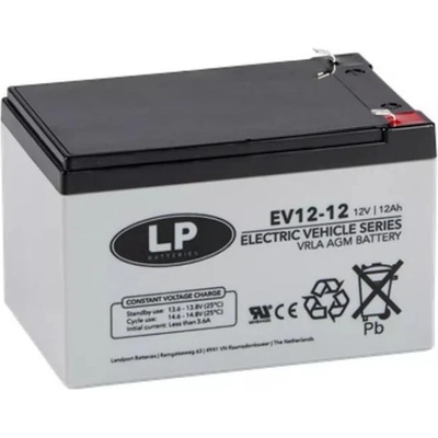 Ritar Оловна батерия RITAR EV12-12, AGM, 12V / 12 Ah, Терминал2, За електрически колички (RITAR-EV12-12)