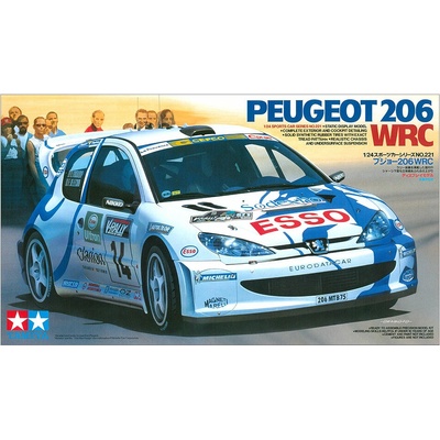 Peugeot 206 WRC Tamiya 24221 1:24 Model auta na zlepenie