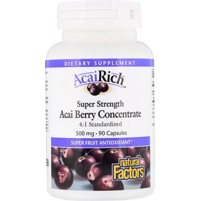 Natural Factors Acai Berry Concentrate 4: 1 500 mg [90 капсули]