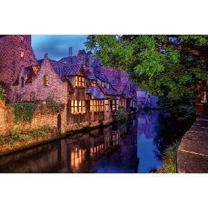 DIMEX ART Флизелинов фототапет старият център на брюж 375 x 250 см
