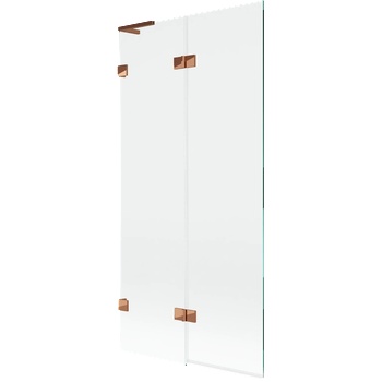 Mexen Lunar L параван за вана, ляв, 2-крилен, 90 x 150 см, прозрачен, розово злато - 897L-090-100-60-00-L (897L-090-100-60-00-L)