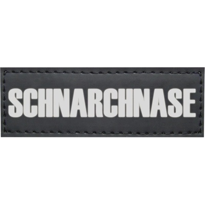 Nobby vyměnitelný nápis SCHNARCHNASE na postroj Seguro 3 x 9 cm 2 ks