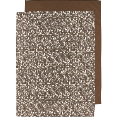 Meyco Baby Чаршаф за бебешка кошара Meyco Baby - 75 х 100 cm, 2 броя, Chocolate (443049)