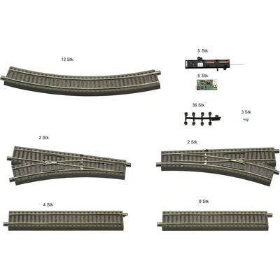 Roco Комплект за допълнение на релсов път (подходящ за допълнение на дигитални комплекти) (51250)