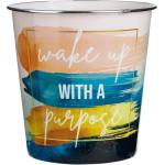  5 л пластмасово кошче за боклук с надпис Wake Up with a Purpose