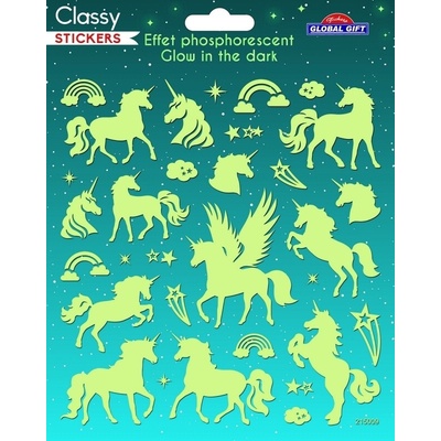 Samolepky svítící ve tmě unicorns
