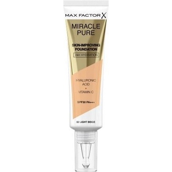 Max Factor Miracle Pure Skin dlouhotrvající make-up SPF30 32 Light Beige 30 ml