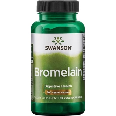 Swanson Bromelain, 500 mg, 60 растителни капсули, Swanson (SWU820)