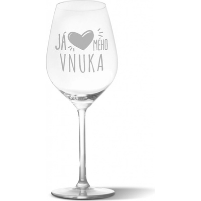 Sablio Sklenička na víno Já miluju mého vnuka 490 ml