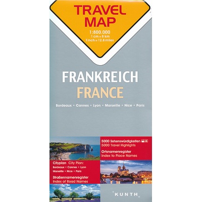 mapa Frankreich 1:800 t.