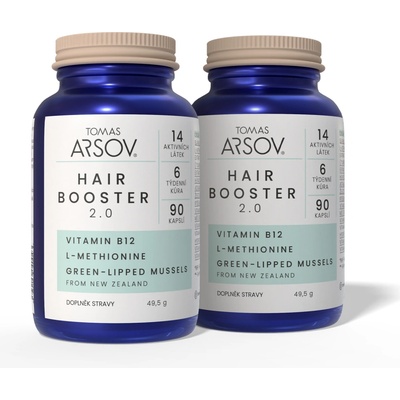 Tomas Arsov HAIR BOOSTER 2.0 Doplněk stravy pro podporu růstu vlasů 2 x 90 kapslí
