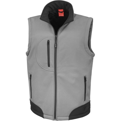 Result pánska vesta Softshell Workguard Grey/Black