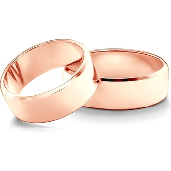 Image 1 of SAVICKI Сватбени халки: розово злато, скосени. 7 мм