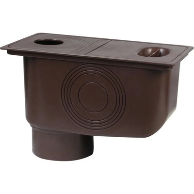 Bielbet Lapač strešných splavenín 50 - 110 mm so spodným odtokom DN110 hnedý