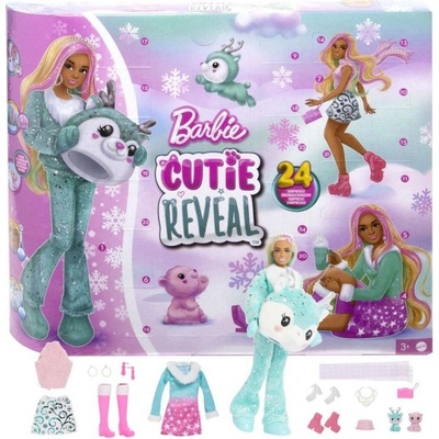 Mattel Barbie adventní kalendář Cutie Reveal HJX76