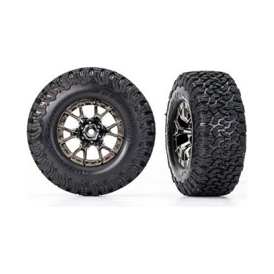 Traxxas колело 2.2/3.0", джанта Raptor R черен хром, гума BFGoodrich T/A KO2 (2) (2WD преден)
