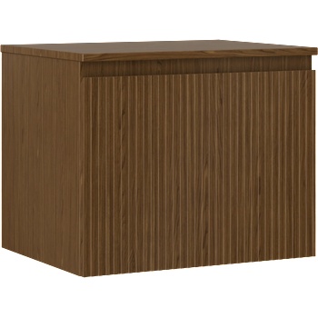 Mexen Rivel шкаф за баня, стоящ под мивка, 60 см, с плот, 1 чекмедже, рифлов орех - 91A20-06047-1-BFC86 (91A20-06047-1-BFC86)