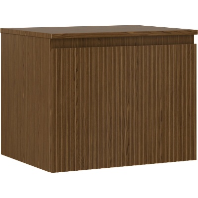 Mexen Rivel шкаф за баня, стоящ под мивка, 60 см, с плот, 1 чекмедже, рифлов орех - 91A20-06047-1-BFC86 (91A20-06047-1-BFC86)