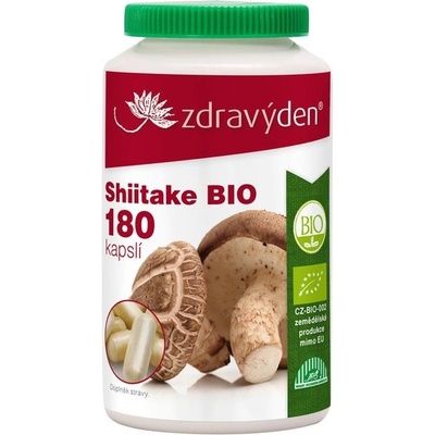 Zdravý den Shiitake BIO 180 kapslí