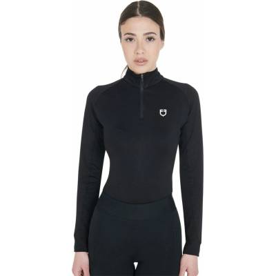 Equestro Tričko Donna Base Layer dámské černá bílá – Zboží Dáma Equestro Tričko Donna Base Layer dámské černá bílá – Zboží Dáma
