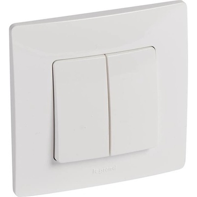 Legrand Сериен ключ 10А в блистер цвят бял Niloe - 396420 (396420)