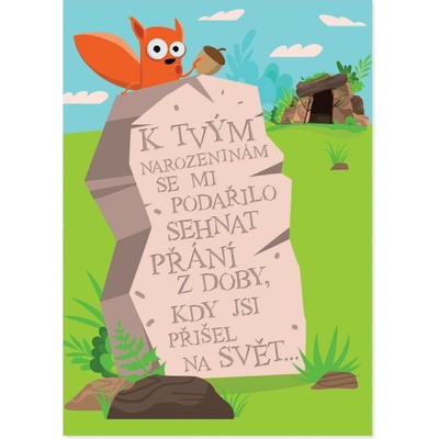 Albi Hrací a pohyblivé přání k narozeninám - Neandrtálec