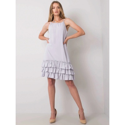 Dámske šaty s volánikmi CHA-SK-0932.91P gray