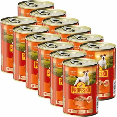 Propesko Dog kura-pečeň v omáčke 12 x 415 g