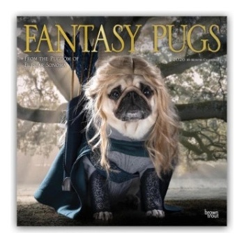 Browntrout Verlags GmbH Fantasy Pugs - Fantasy Möpse 2026 - 16-Monatskalender