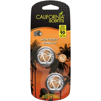 California Scents Mini Diffuser Monterey Vanilla aроматизатор за автомобил 2 x 3 мл