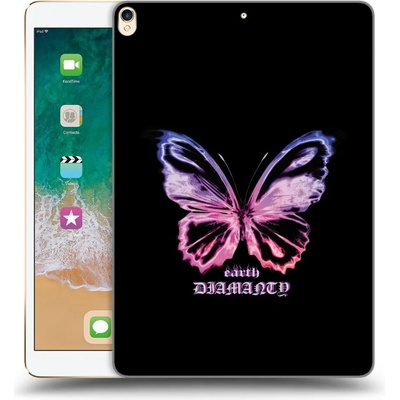 Picasee silikónový obal Apple iPad 10.5 2017 2. gen Diamanty Purple prehľadný