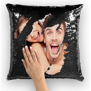 Image 1 of Магическа възглавница с пайети - черна