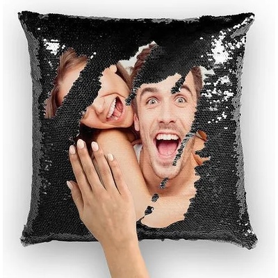 Магическа възглавница с пайети - черна