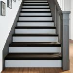 vidaXL Стълбищни стъпала, 12 бр, кафяво-черни, 100x30x2 см, дъб масив (3283046)
