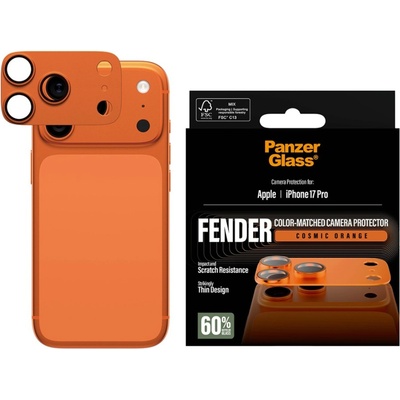 Panzer Протектор за камера PaznerGlass Hoops за iPhone 17 Pro, FENDER CLP - Orange