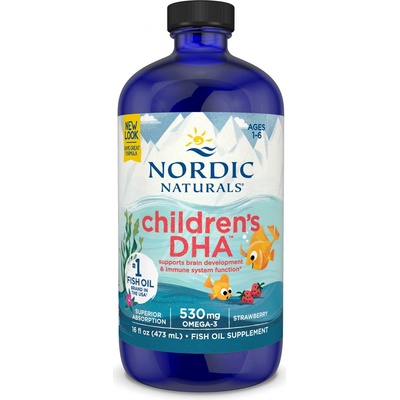 Nordic Naturals Children's DHA Omega 3 pro děti jahoda 530 mg 473 ml