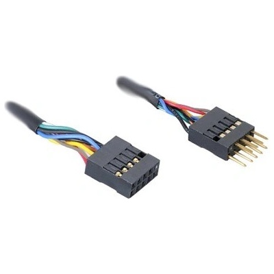 AKASA redukce 4pin USB(M) na 4pin USB(F) / EXUSBI-40 / černá / 40cm EXUSBI-40